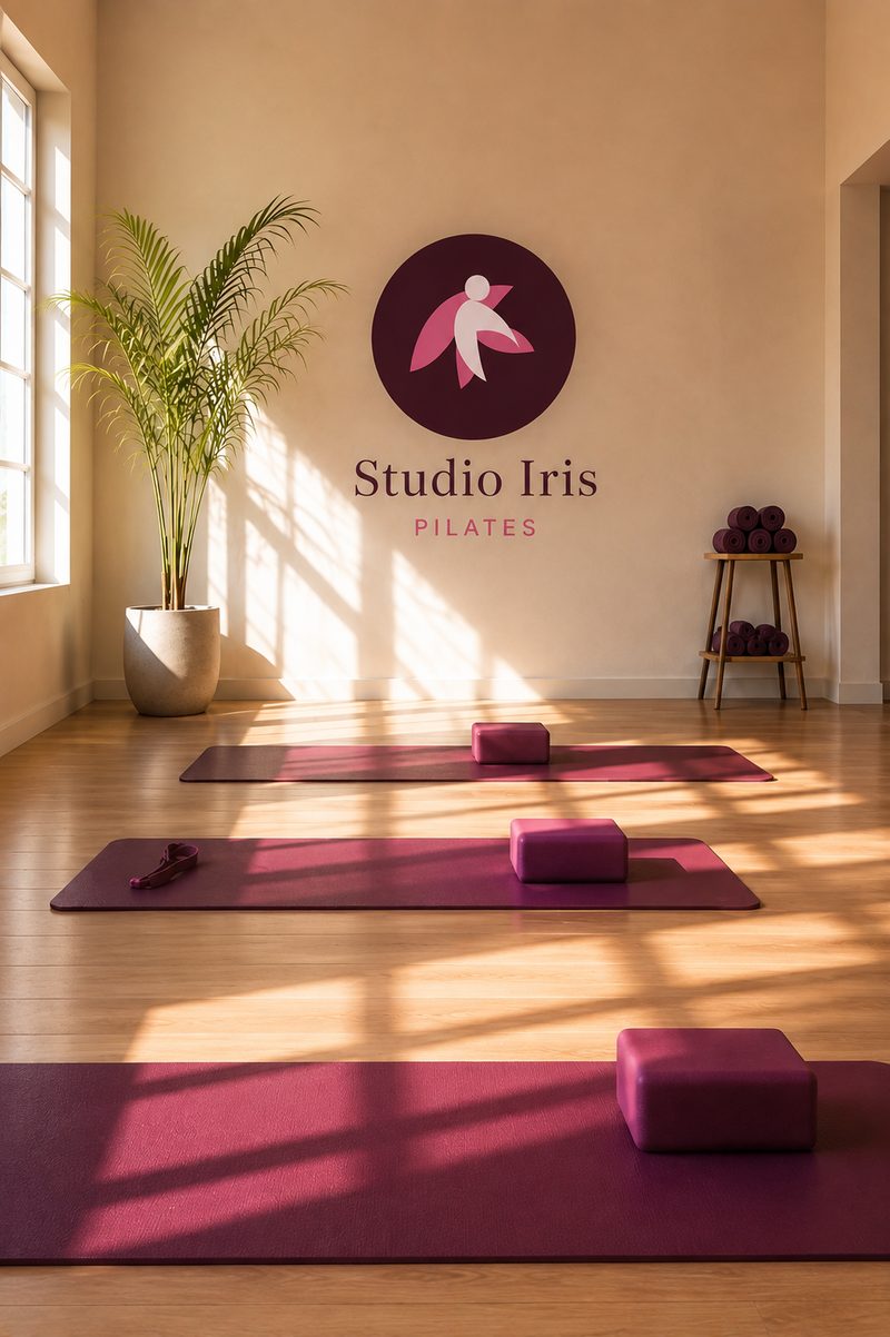 Studio Iris, un studio de pilates fictif présenté à titre d'exemple